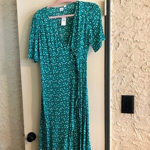 GAP Green Floral Dress